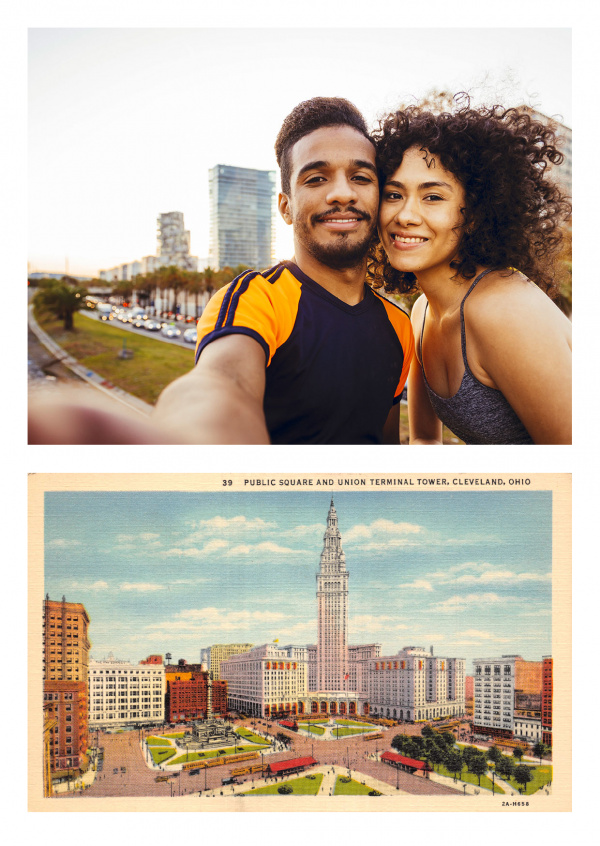 Cleveland, Ohio, public square and union terminal tower