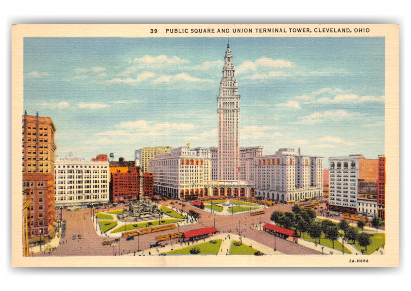 Cleveland, Ohio, public square and union terminal tower