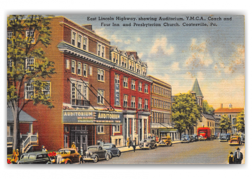 Coatesville, Pennsylvania, East Lincoln Highway postales vintage 🗺 📷 🎠 Enviar auténticas