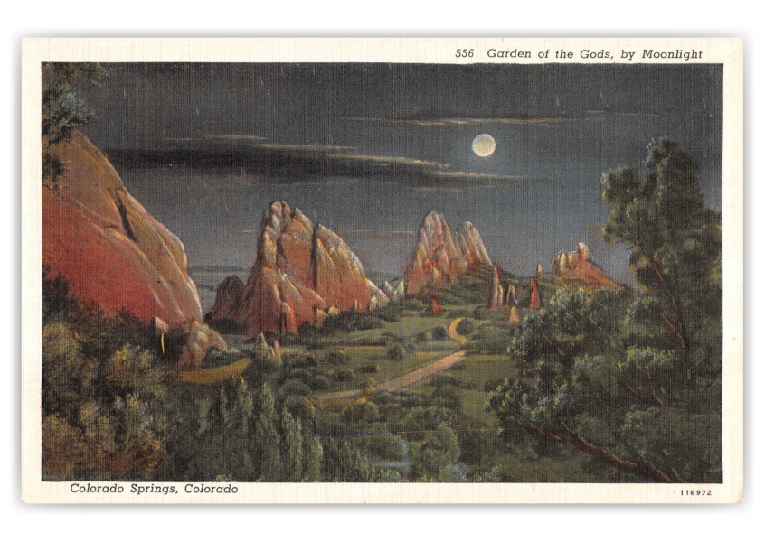 Colorado Springs, Colorado, Garden of the Gods by moonlight