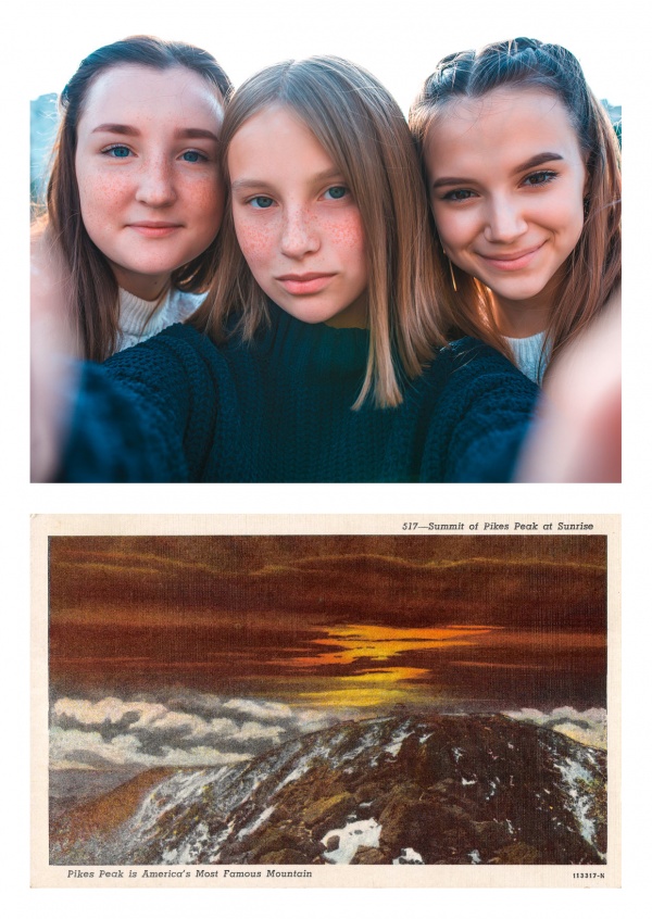 Colorado Springs, Colorado, summit of Pikes Peak at Sunrise