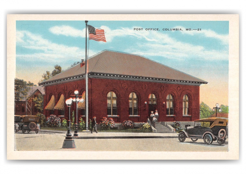 Columbia, Missouri, Post Office | Vintage & Antique Postcards 🗺 📷 🎠 ...