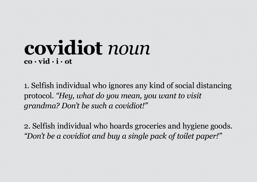 Covidiot definition