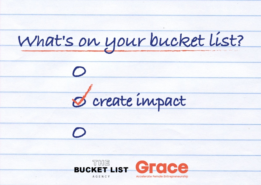 Bucket List Agency create impact design saying