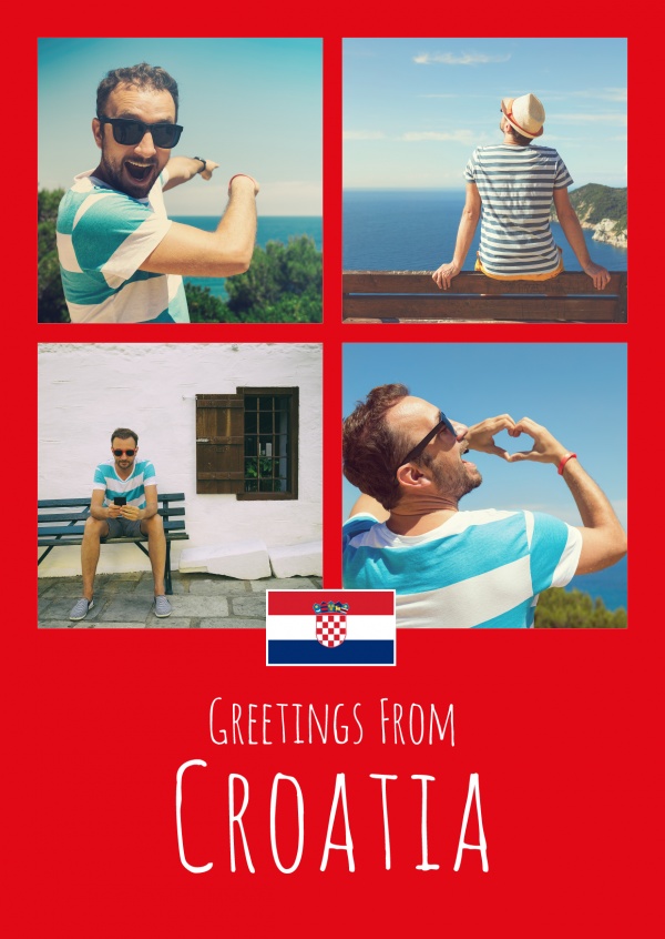 greeting card Greetings from Croatia