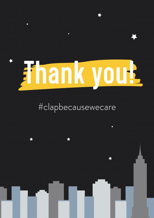 #clapbecausewecare Dank u!