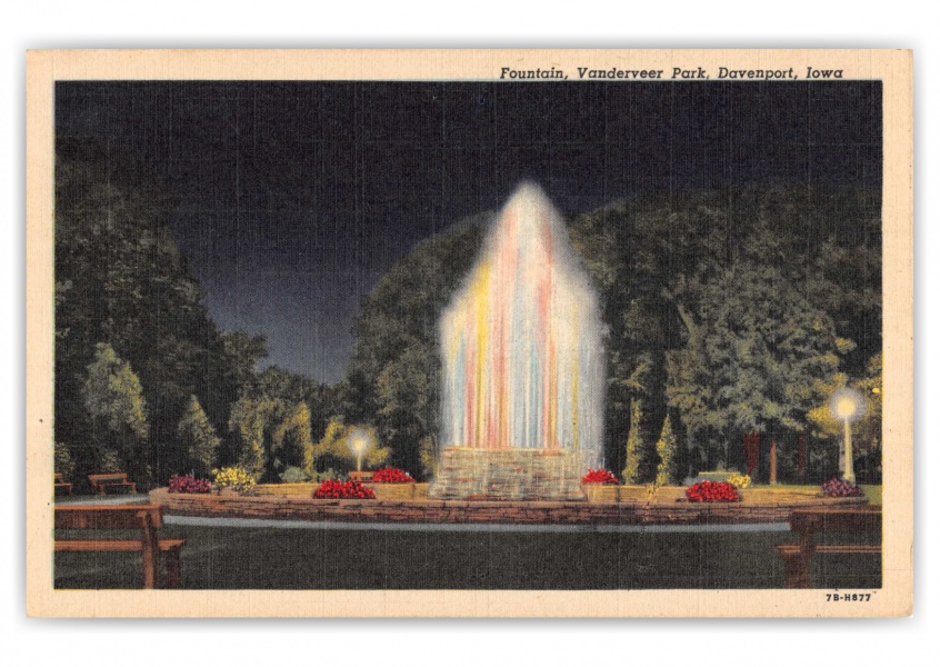 Davenport, Iowa, Vanderveer Park fountain