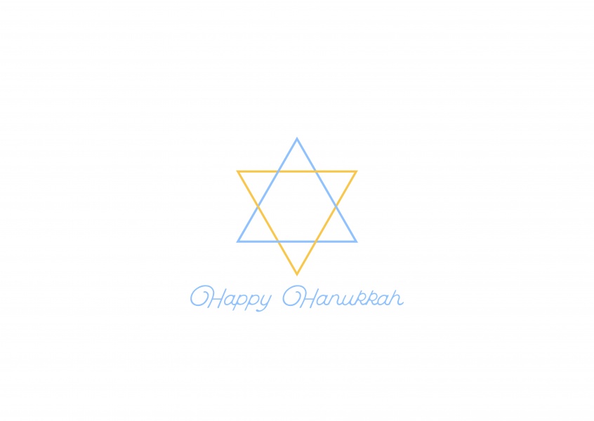 Happy Hanukkah, minimalistische Davidstern