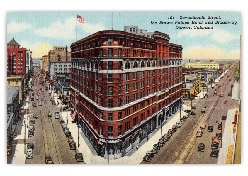 Denver, Colorado, the Brown Palace Hotel and Broadway