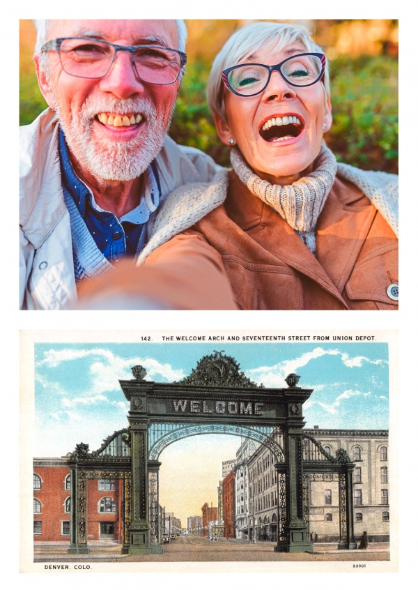 Denver, Colorado, Welcome Arch and 17th street