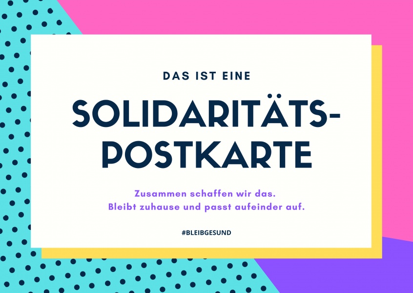 solidaritäts-postkarten vorlage design