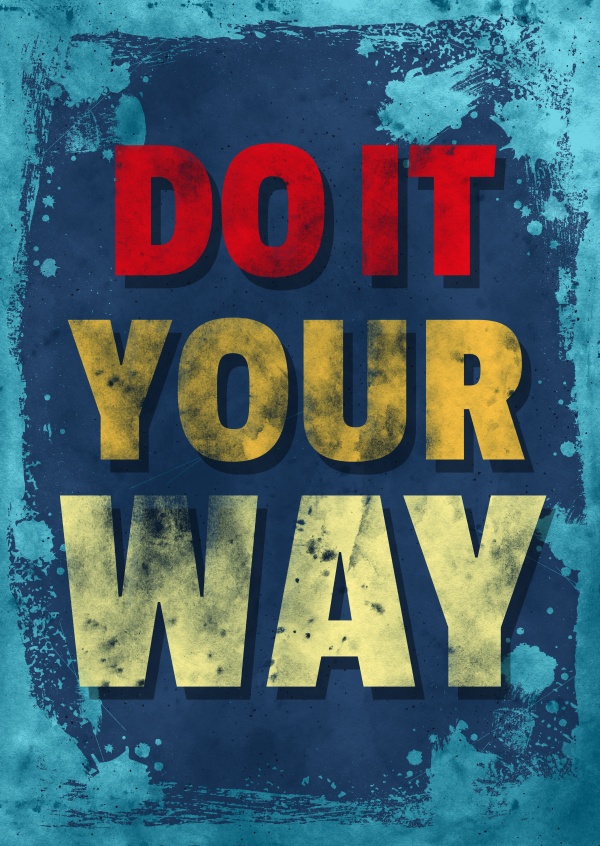 Vintage quote card: Do it your way