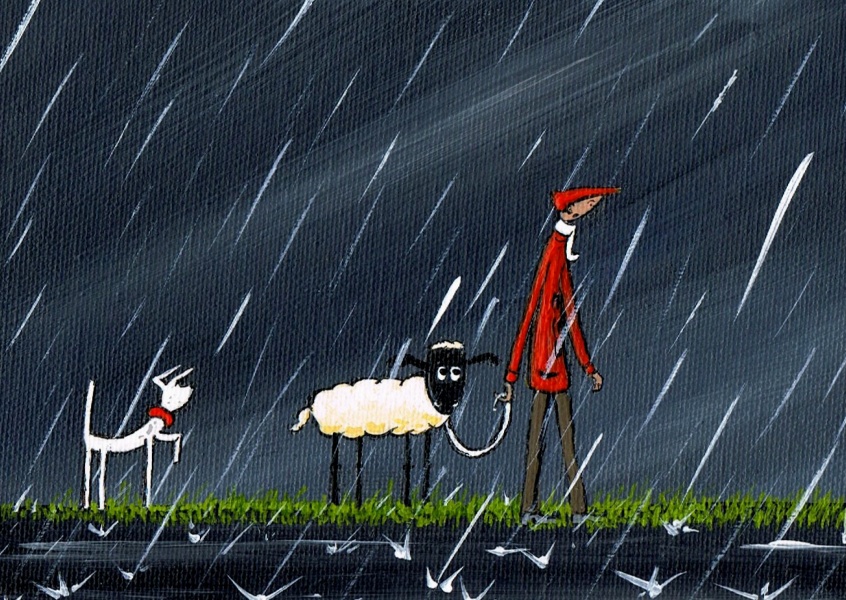 Illustration South London Artist Dan dog and sheep