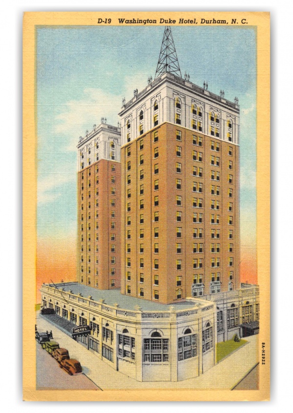 Durham North Carolina Washington Duke Hotel