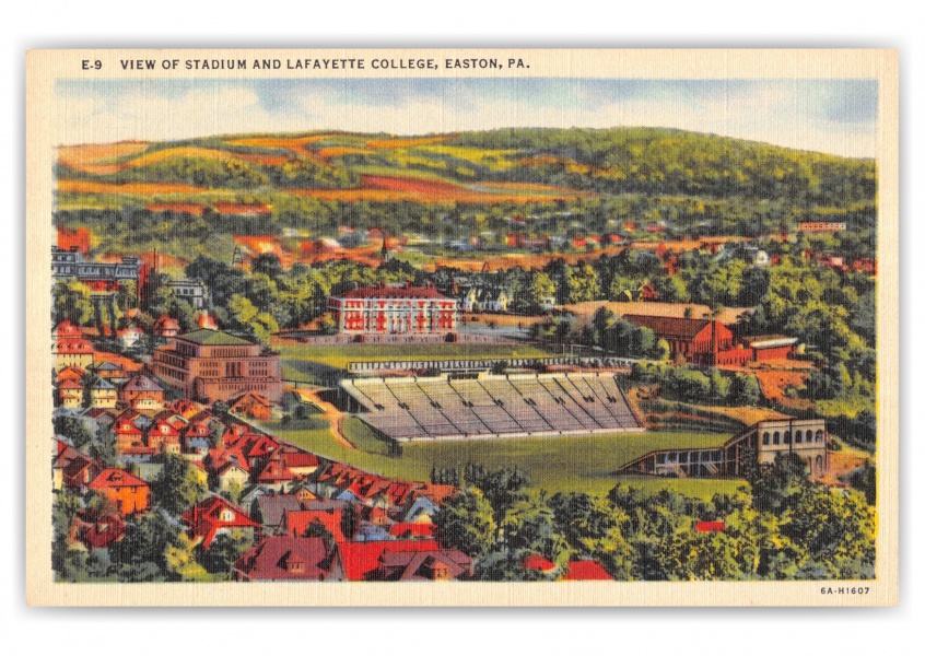 Easton, Pennsylvania, View of Stadium and Lafayette College