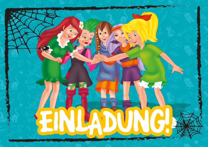 Bibi Blocksberg Design Postkarte Einladung