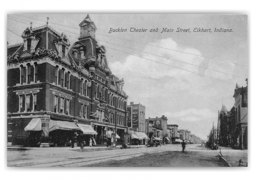 Elkhart, Indiana, Bucklen Theatre and Main Street