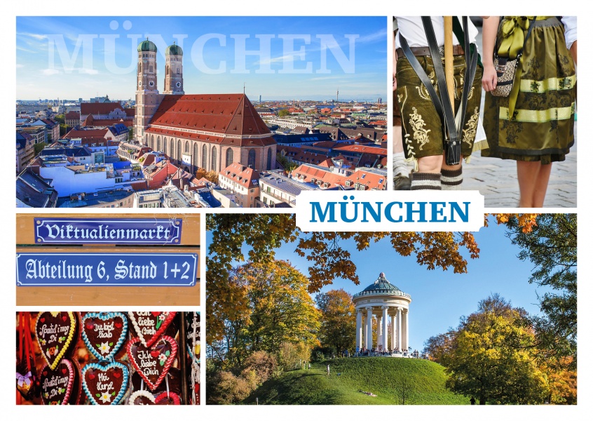 collage de fotos de Munich lugares de interés