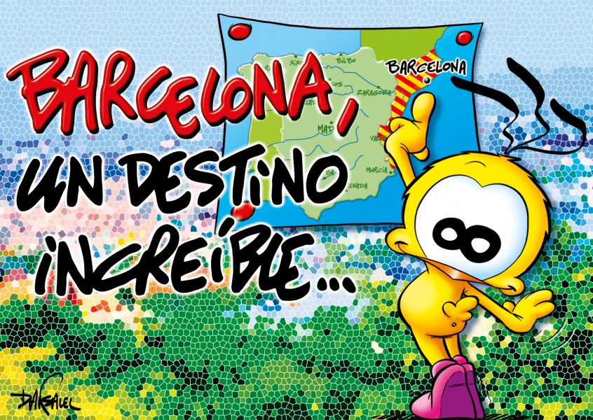 Le Piaf dos desenhos animados de Barcelona, a onu e o destino incrível
