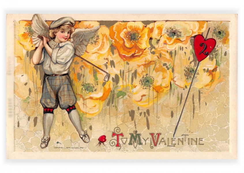 Maria L. Martin Ltda. vintage cartão de felicitações Para o meu dia dos Namorados