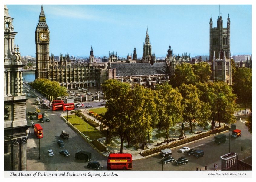 John Hinde photo d'Archive de la Place du Parlement, Londres
