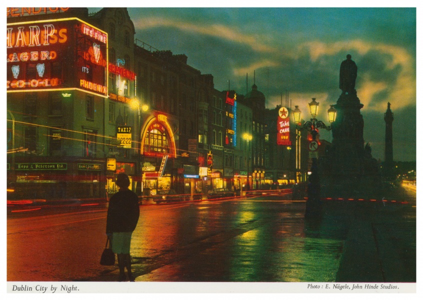 John Hinde photo d'Archive de Dublin par nuit
