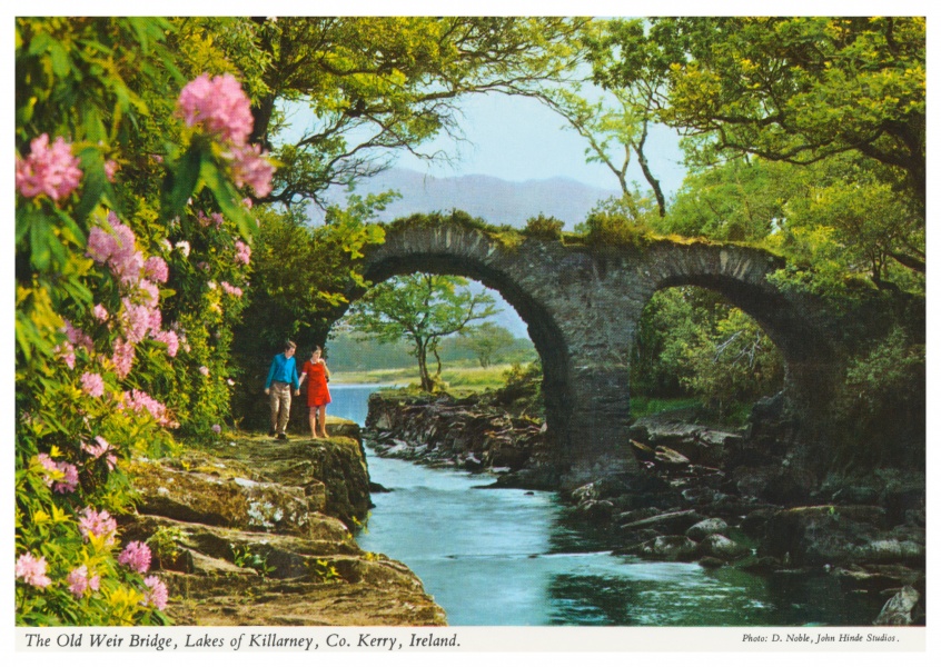 John Hinde photo d'Archive de L'Ancien Déversoir Pont
