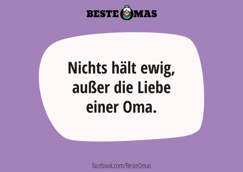 BESTE OMAS Nichts hält ewigaußer die Liebe einer Oma Baby