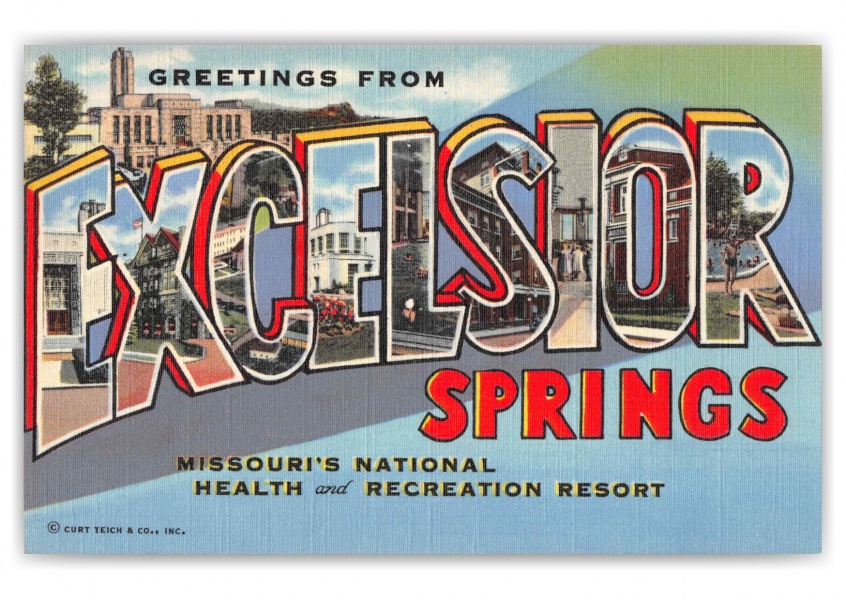 Excelsior Springs Missouri Greetings Large Letter