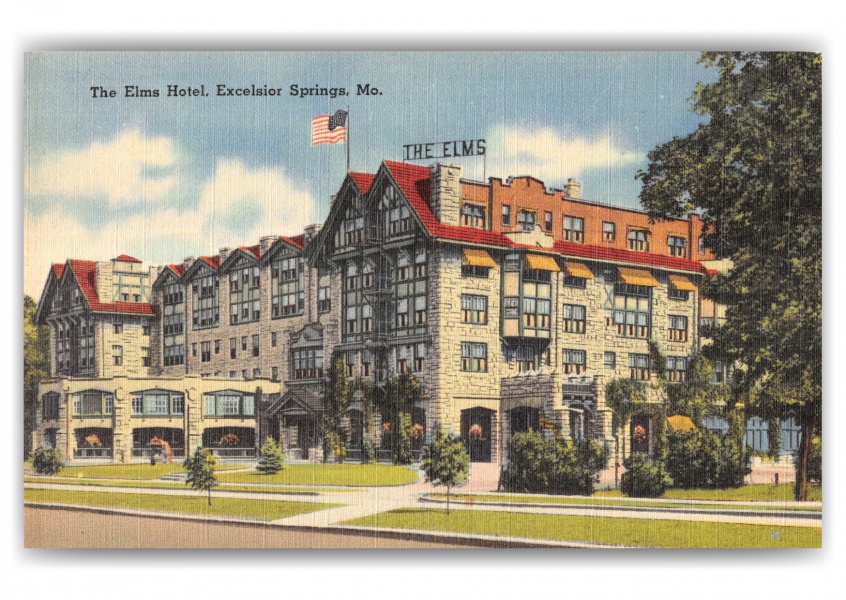 Excelsior Springs Missouri The Elms Hotel Vintage Antique Postcards Send Real Postcards Online