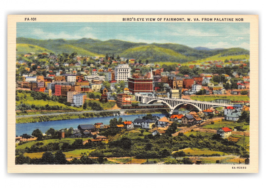 Fairmont, West Virginia, birds eye view