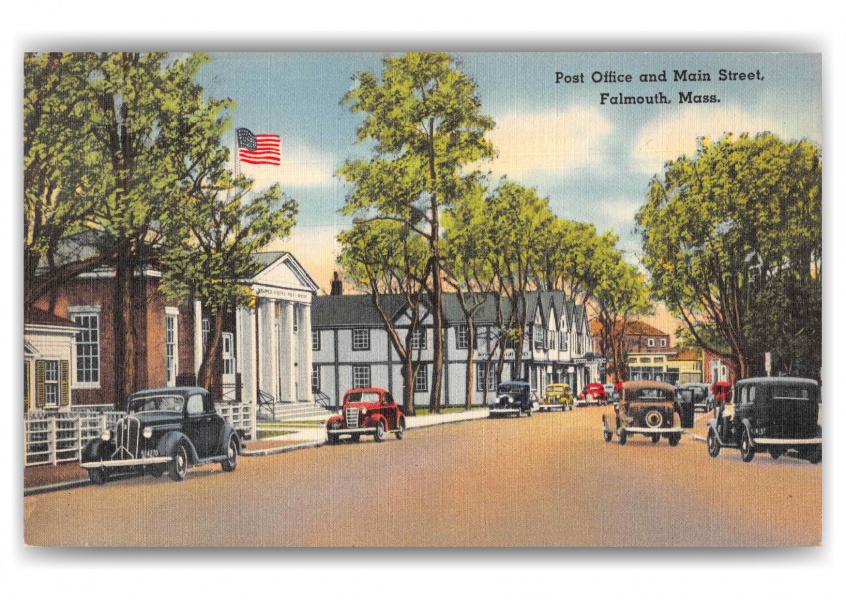 Falmouth Massachusetts Main Street and Post Office