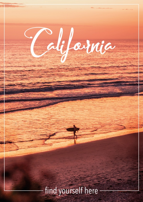 postcard Visit California California find yourself here
