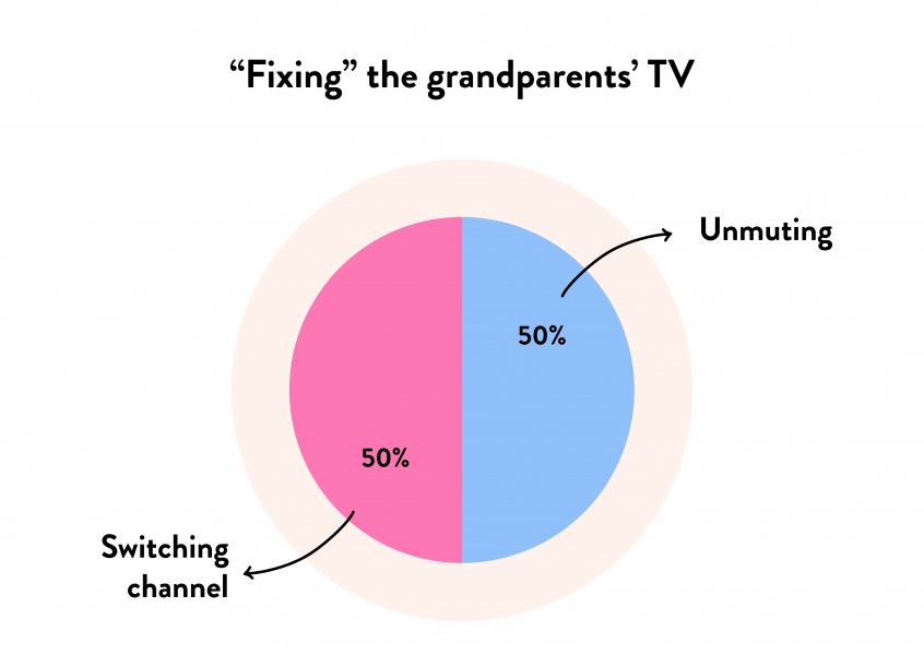 “Fixing” the grandparents’ TV - Pie Chart