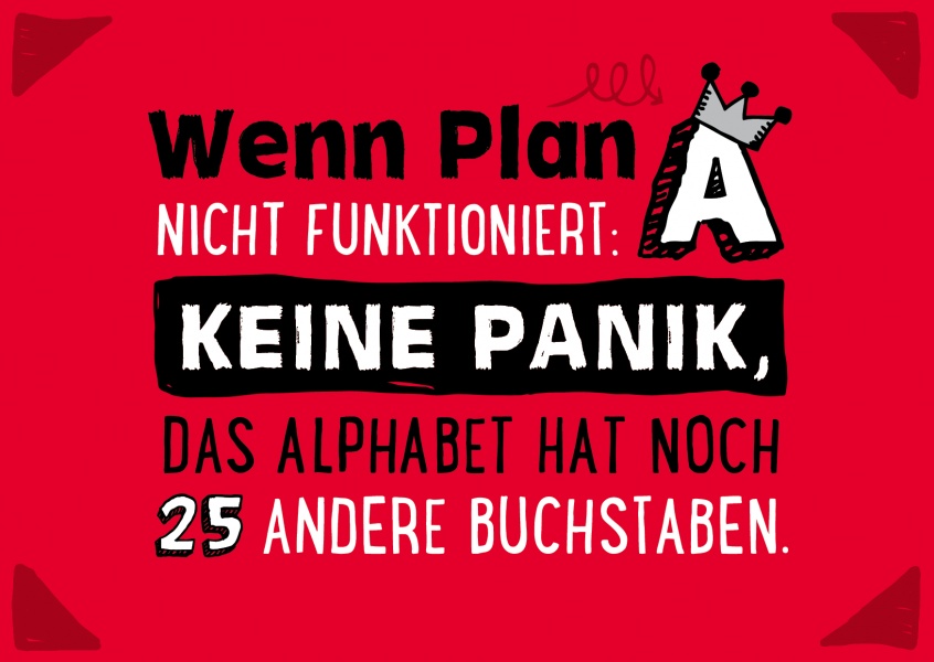 Keine Panik | Motivationssprüche | Echte Postkarten online versenden