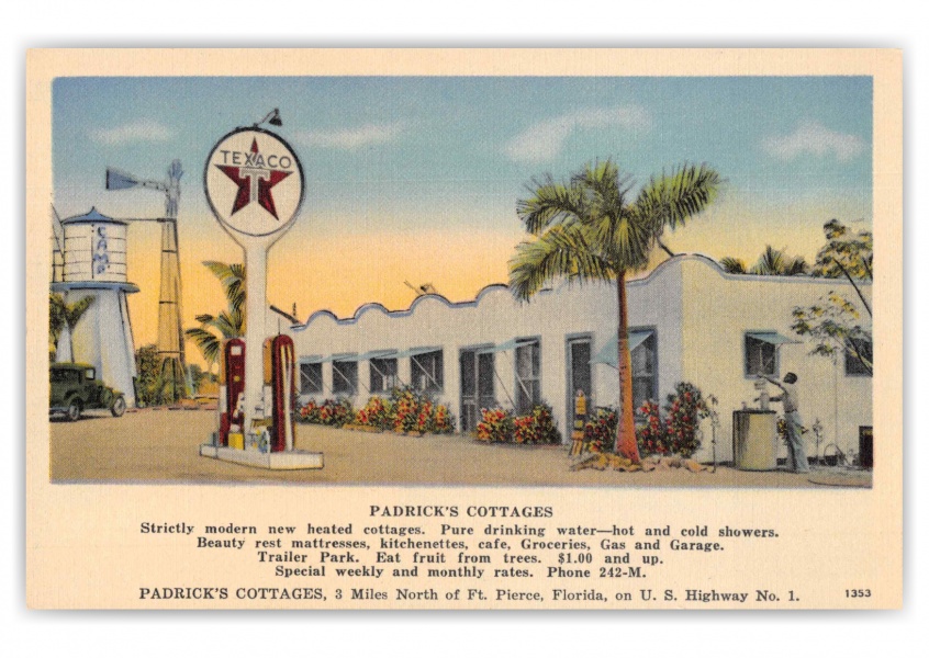 Fort Pierce Florida Padrick_s Cottages Texaco Gas Station