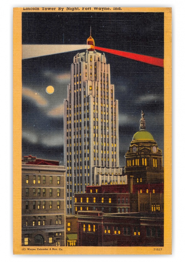 Fort Wayne, Indiana, Lincoln Tower by night