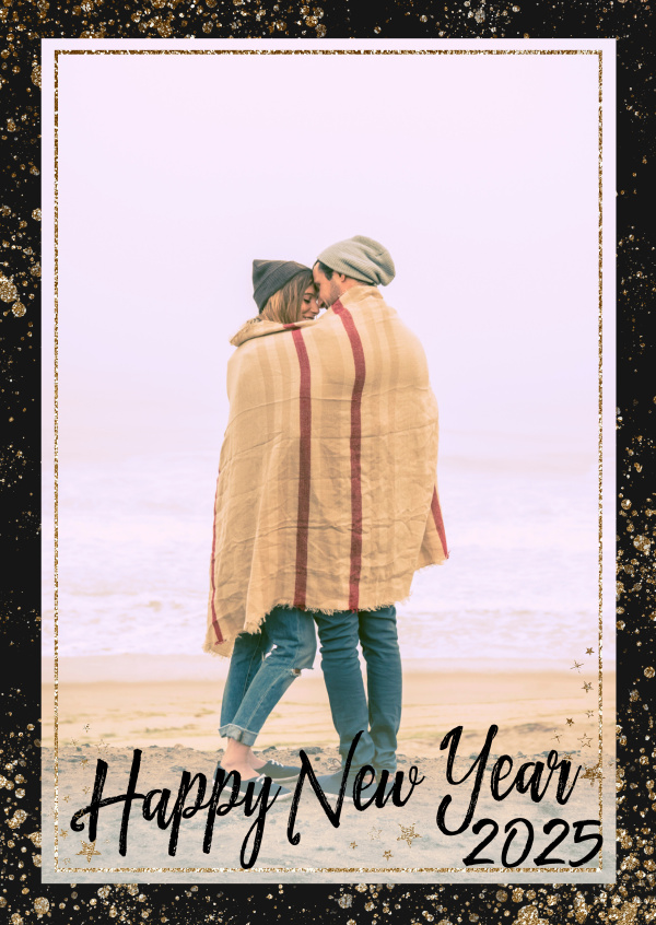 Postkarte Happy New Year 2025 