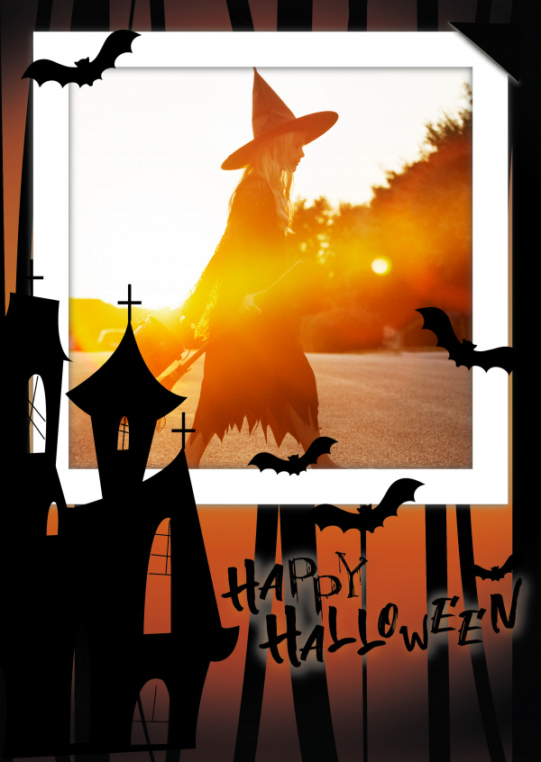 Over-Night-Design Halloween Postkarte Happy Halloween