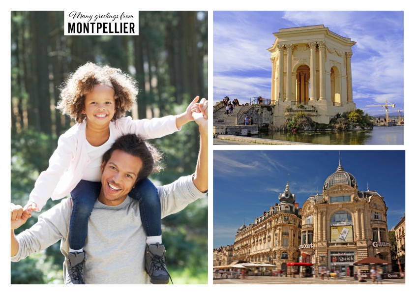 Montpellier Collage mit zwei Fotos
