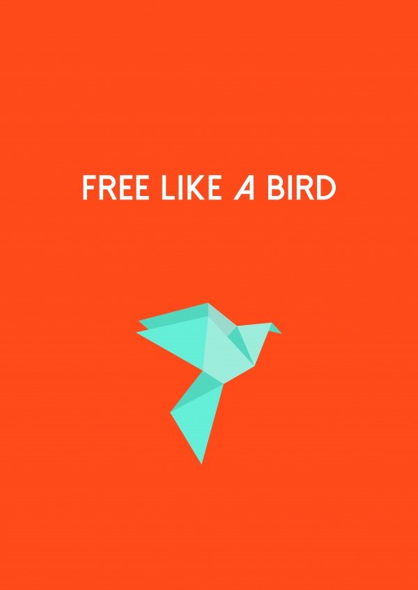 Free as a bird! Pássaro de Origami