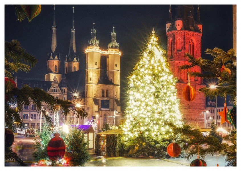 Halle an der Saale Frohe Weihnachten