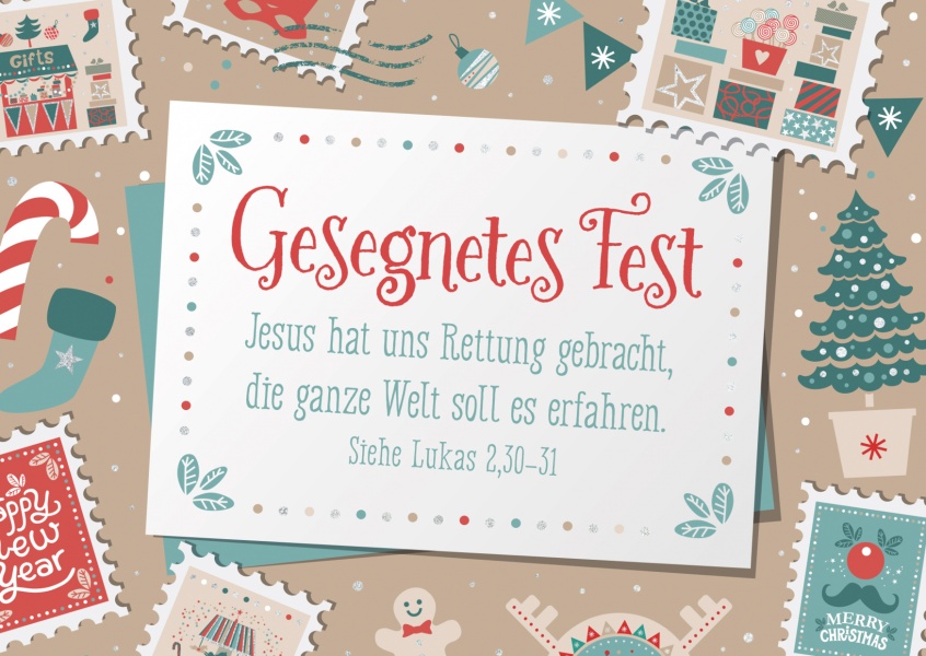 SegensArt Postkarte Gesegnetes Fest