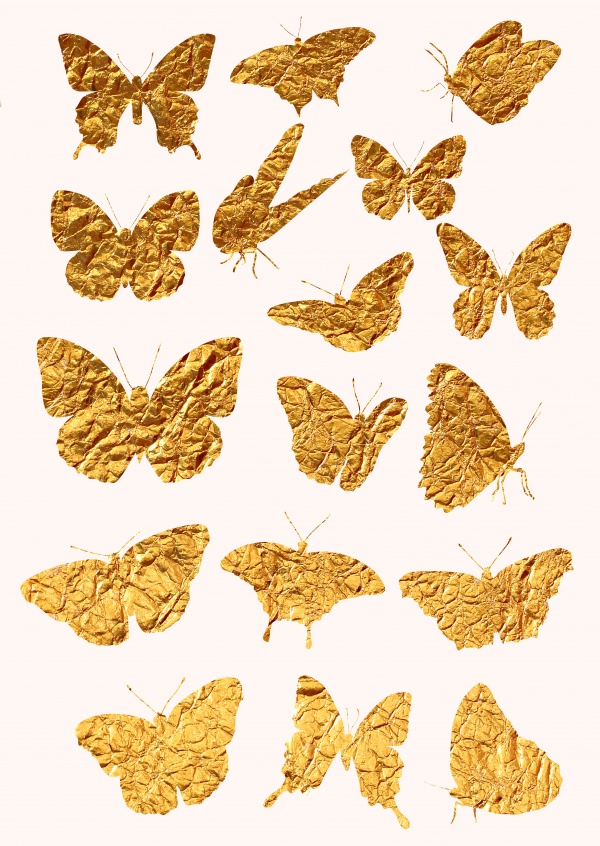 Kubitstika golden butterflies