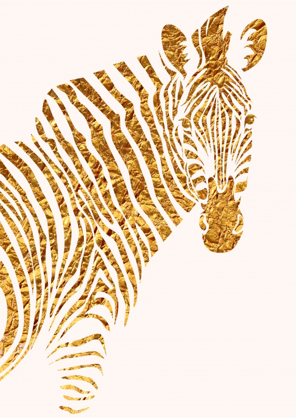 Kubistika goldenes Zebra