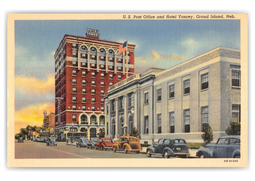 Grand Island, Nebraska, U.S. Post OFfice and Hotel Yancey