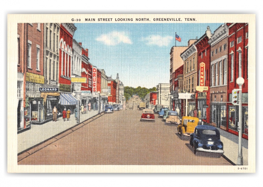 Greeneville, Tennessee, Main Street looking north