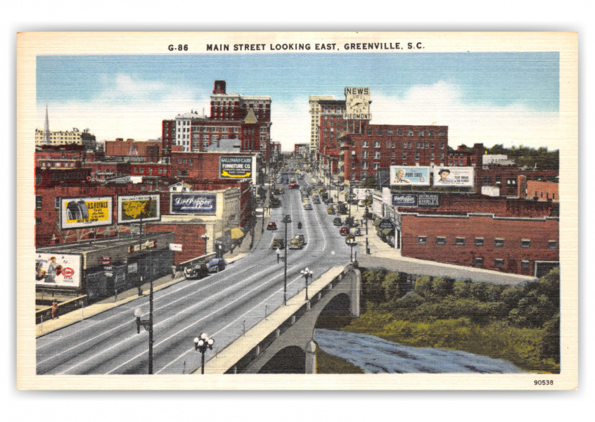 Greenville, South Carolina, Main Street looking East