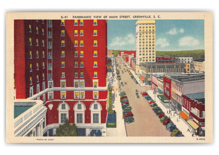 Greenville South Carolina Main Street Panoramic View