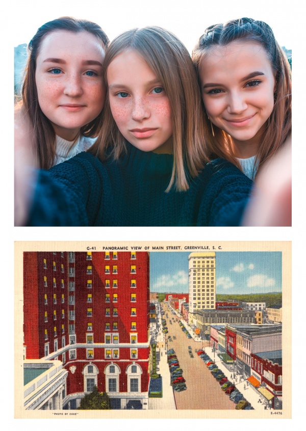 Greenville, South Carolina, panorama of Main Street